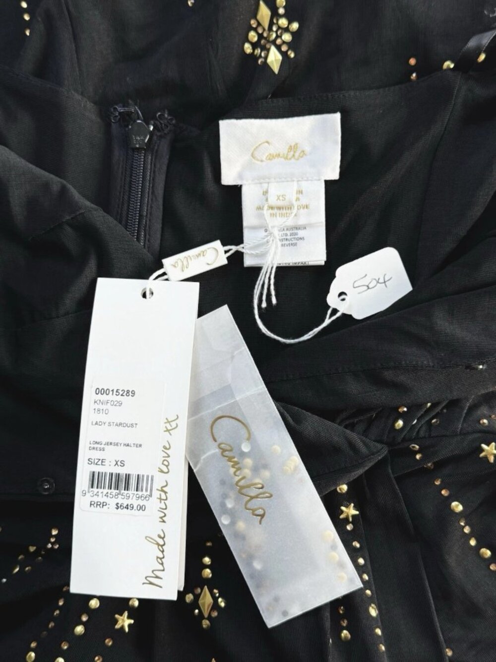 NEW Camilla Lady Stardust jersey halter dress XS $649 - Picture 8 of 8
